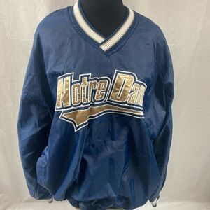 Notre Dame Starter Pullover Jacket Mens Size 2XL XXL Windbreaker  90s Vintage